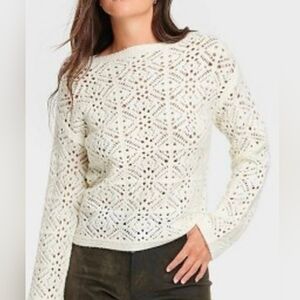 NWT Universal Thread Cream Open-Knit Sweater - XXL